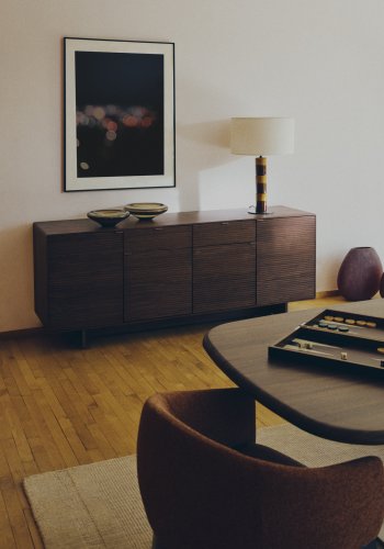 KAVE HOME Zolira borddekoration fad, rund - brun glas (�31)