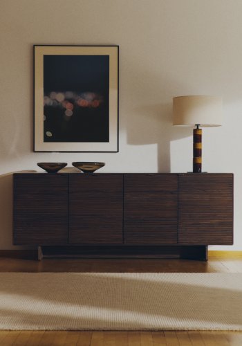 KAVE HOME Zolira borddekoration fad, rund - brun glas (�27)