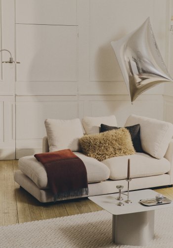 KAVE HOME Nuvira v�glampe - lysegr�t b�rstet metal