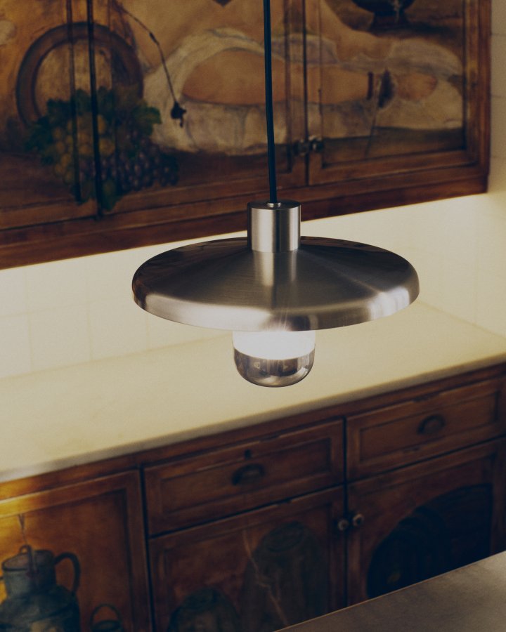 KAVE HOME Nuvira loftlampe - lysegr� b�rstet metal