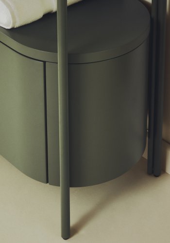 KAVE HOME Arely badev�relsesvaskeskab, m. 1 skuffe - gr�n MDF og st�l (90x40)