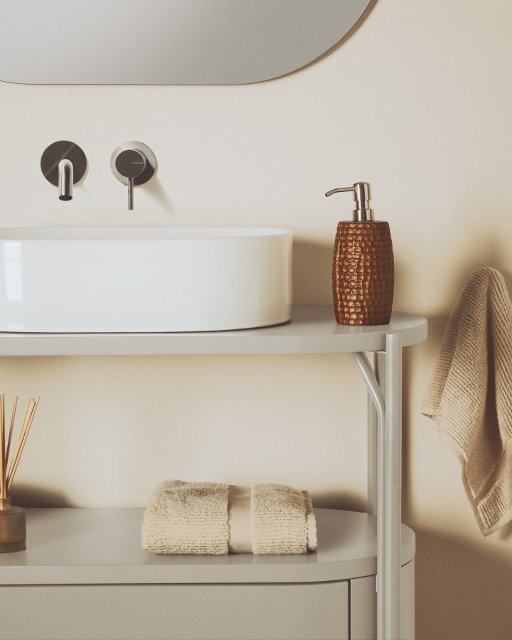 KAVE HOME Ovara bordvask, oval - hvid glaseret keramik (50x31)