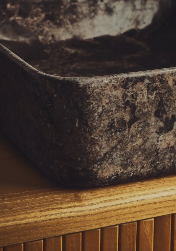 KAVE HOME Darnen bordplade h�ndvask, kvadratisk - gr� marmor (40x40)