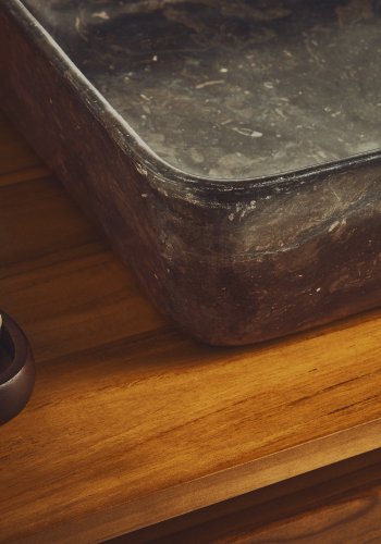 KAVE HOME Darnen bordplade h�ndvask, rektangul�r - gr� marmor (55x35)