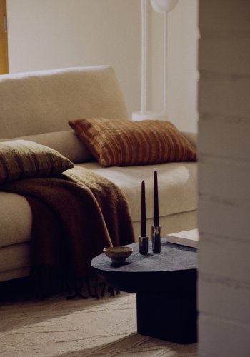 KAVE HOME Ovak sofabord, oval - sort akacietr� (140x70)