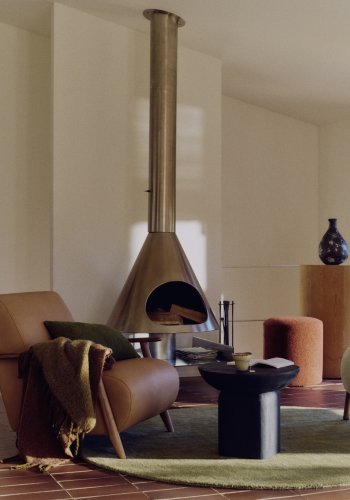 KAVE HOME Empuries gulvt�ppe, rund - gr�n syntetiske fibre (�200)