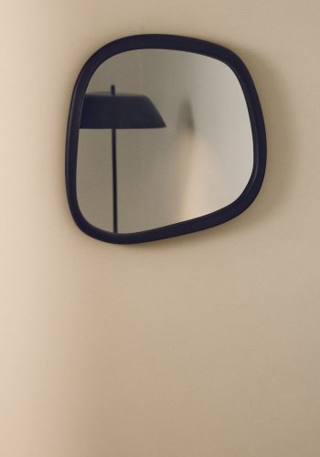 KAVE HOME Alura v�gspejl, organisk - spejlglas og sort teaktr� (45,5x47)