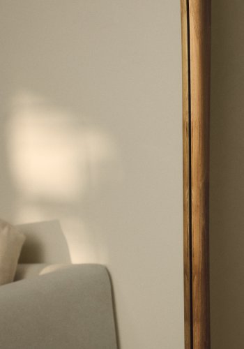 KAVE HOME Alura gulvspejl, organisk - spejlglas og natur teaktr� (94,6x192,1)