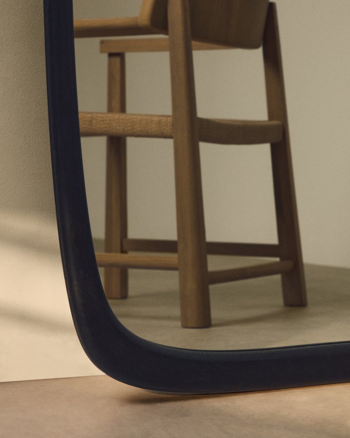 KAVE HOME Alura v�gspejl, organisk - spejlglas og sort teaktr� (192x94,5)
