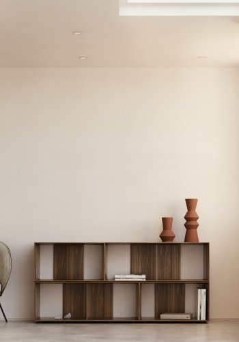 KAVE HOME Litto modulr bokhylle, rektangulr - brun eikefiner (168x76) (sett med 4)