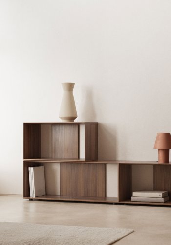 KAVE HOME Justerbare ftter til Litto-hyllene - svart plast med lim (sett med 5)