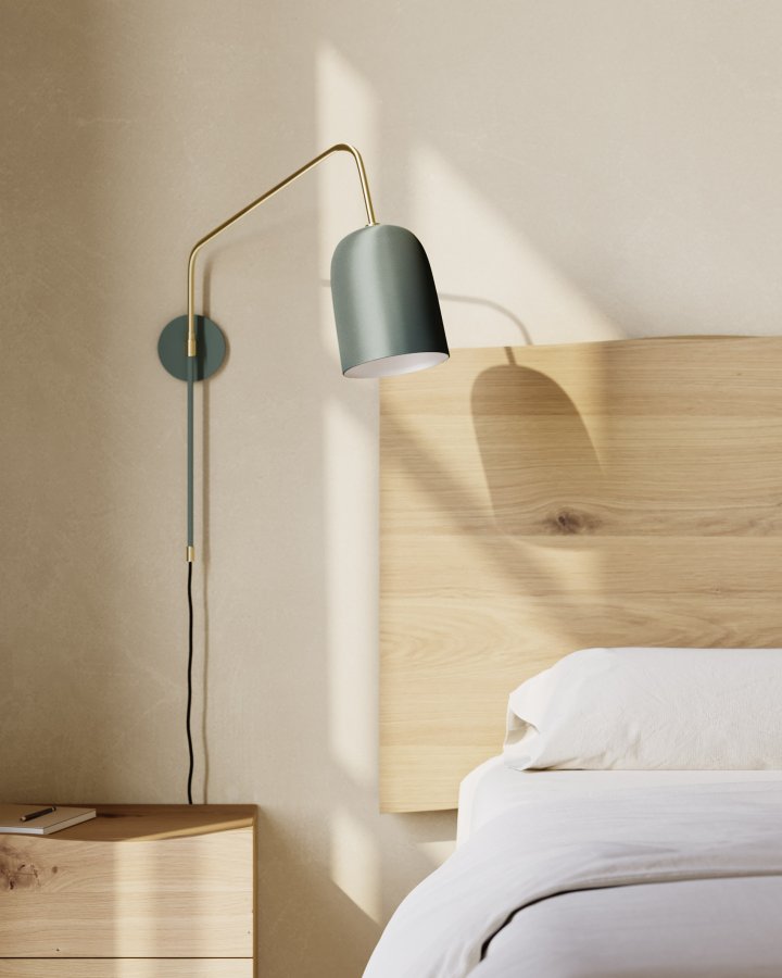 KAVE HOME Bjerne vegglampe - grnt metall 