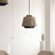 KAVE HOME Yuvia taklampe i bomull med beige og bl finish