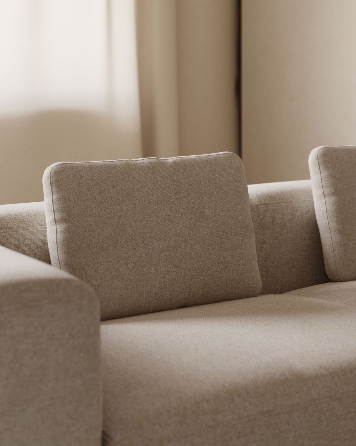 KAVE HOME Block pute - beige stoff (40x60)