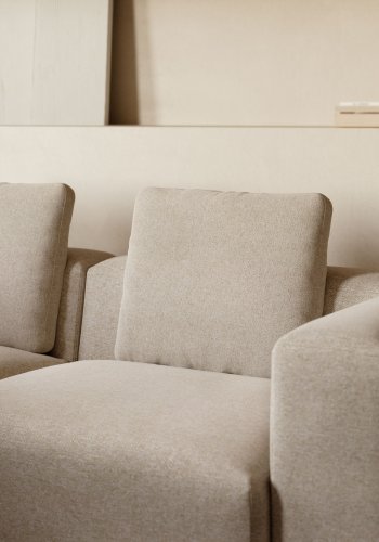 KAVE HOME Block pute - beige stoff (50x60)