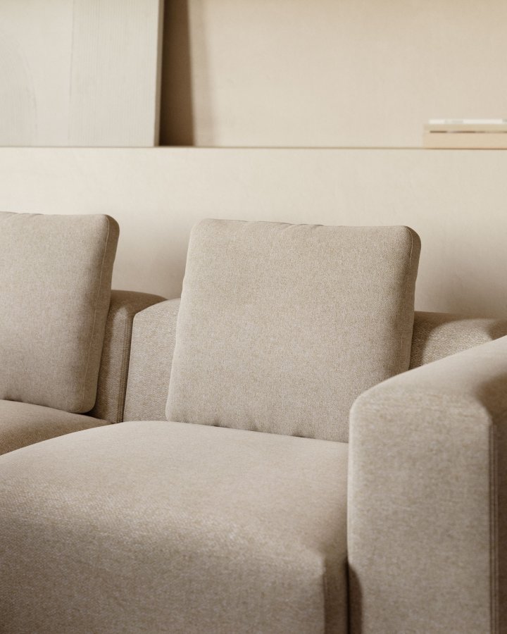 KAVE HOME Block pute - beige stoff (50x60)