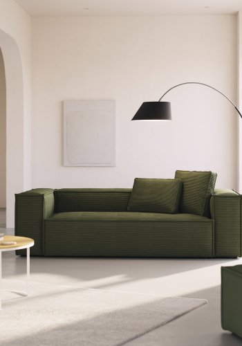 KAVE HOME Block cordflyelpute, rektangulr - grnn flyel (40x60)