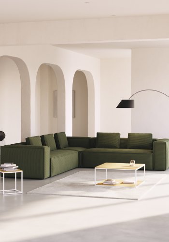 KAVE HOME Blok hjrnesofa - grnn kordflyel (320x320)