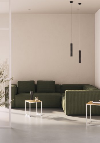 KAVE HOME Blok hjrnesofa - grnn kordflyel (320x290)