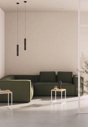 KAVE HOME Blok hjrnesofa - grnn kordflyel (290x290)