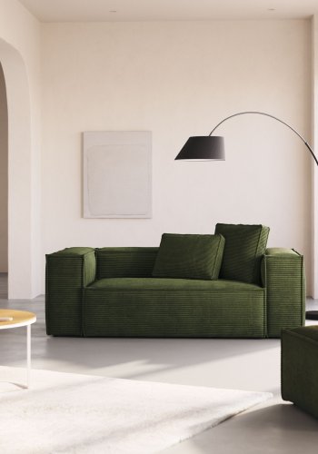 KAVE HOME Blok 2-manns sofa - grnn kordflyel (210 cm)