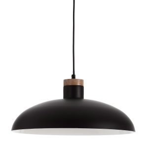 KAVE HOME Margot loftlampe - sort/natur metal/tr, rund (38)