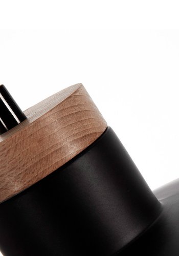 KAVE HOME Margot taklampe - svart/naturmetall/tre, rund (38)