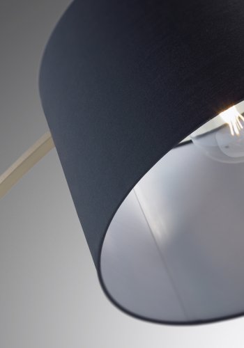 KAVE HOME Juhe gulvlampe - gull stl og sort stoff/marmor