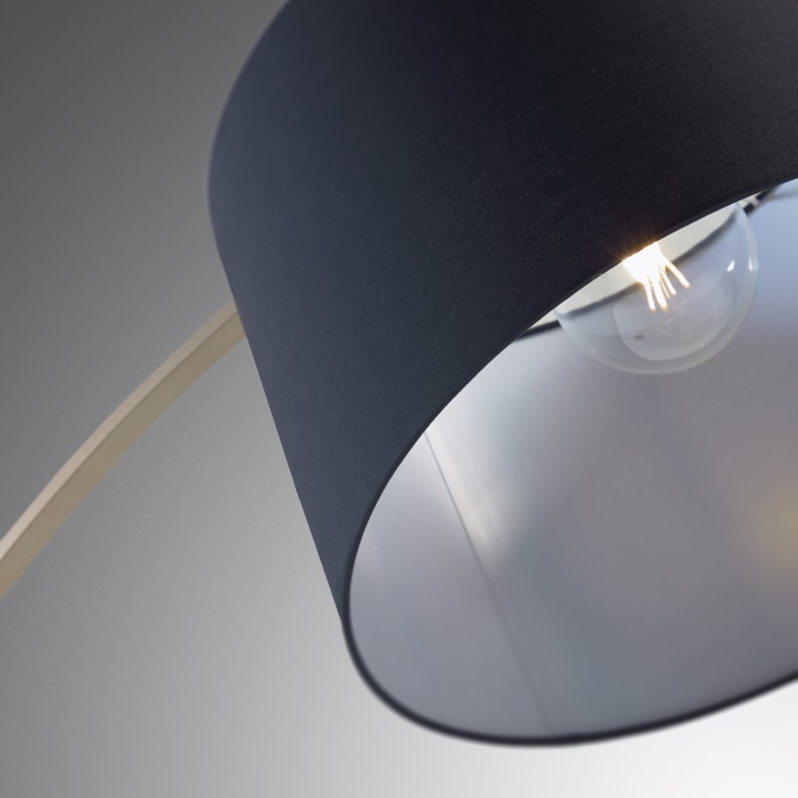 KAVE HOME Juhe gulvlampe - gull stl og sort stoff/marmor