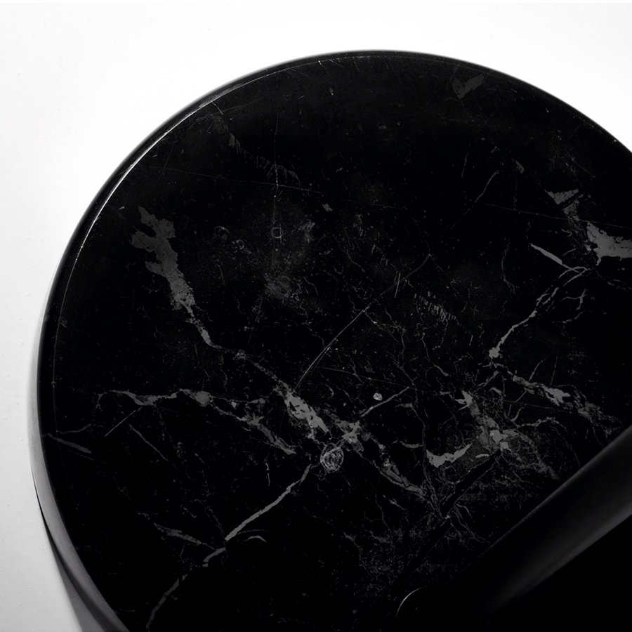 KAVE HOME May gulvlampe - svart bomull, stl og marmor