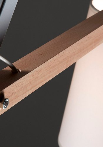 KAVE HOME Kosta gulvlampe i bk og stl med hvit finish