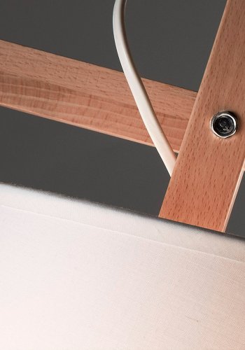 KAVE HOME Kosta gulvlampe i bk og stl med hvit finish