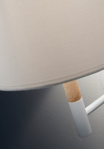 KAVE HOME Orsen vegglampe - hvit bomull/stl og naturlig bketre