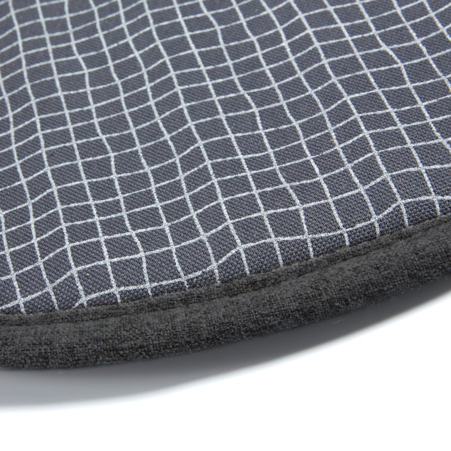 KAVE HOME stolpute i silke, rund - grafittgr stoff (35)