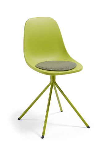 KAVE HOME stolpute i silke, rund - grnt stoff (35)