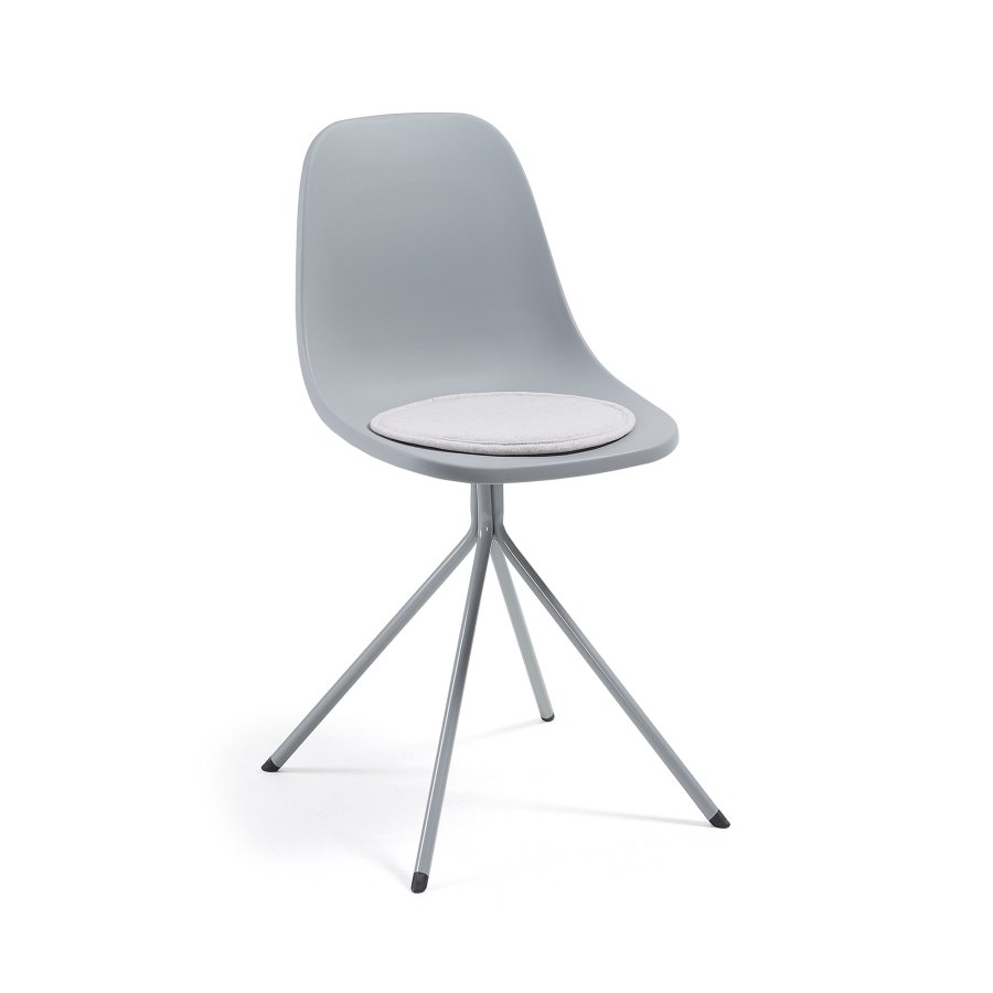 KAVE HOME stolpute i silke, rund - beige stoff (35)