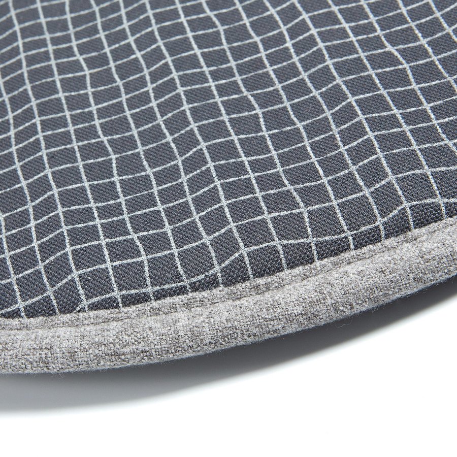 KAVE HOME Silke stolpute, rund - lys gr stoff (35)