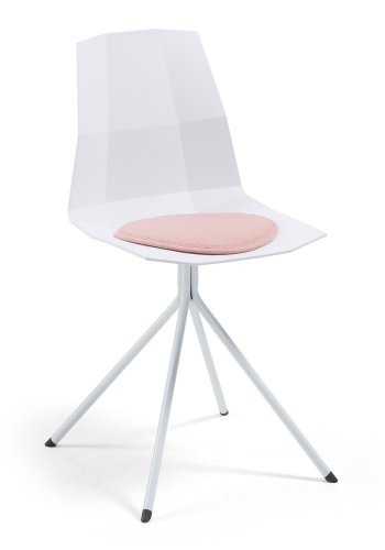 KAVE HOME Silke stolpute, rund - rosa stoff (35)