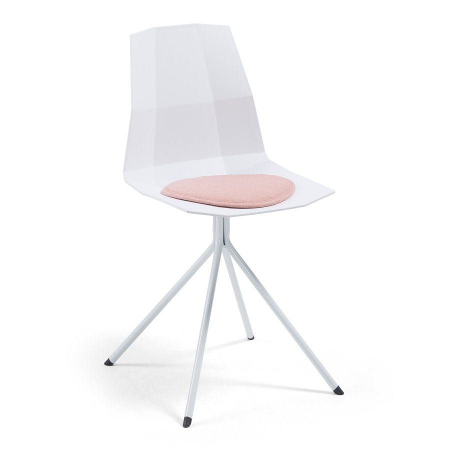 KAVE HOME Silke stolpute, rund - rosa stoff (35)