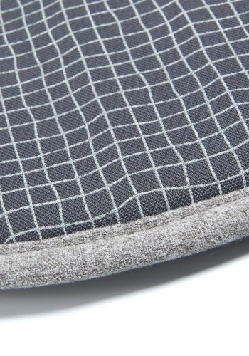 KAVE HOME stolpute i silke, rund - mrkebltt stoff (35)