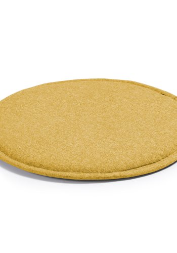 KAVE HOME stolpute i silke, rund - sennepsgult stoff (35)