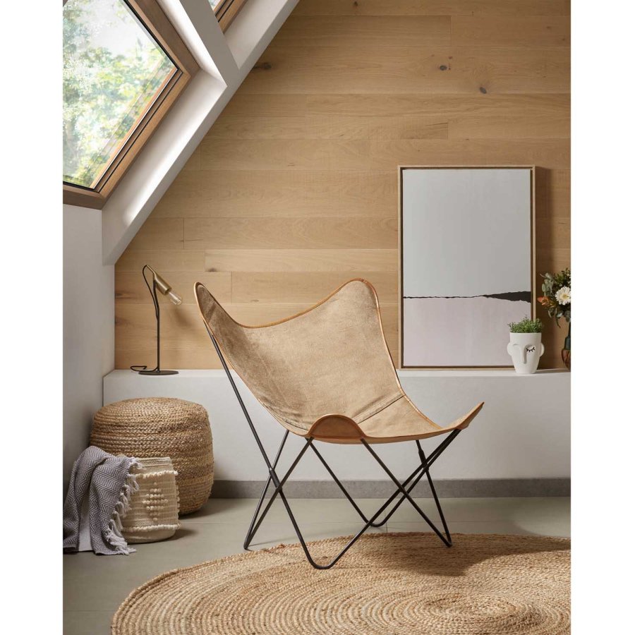 KAVE HOME Dip puff - naturlig jute, rund (50) 