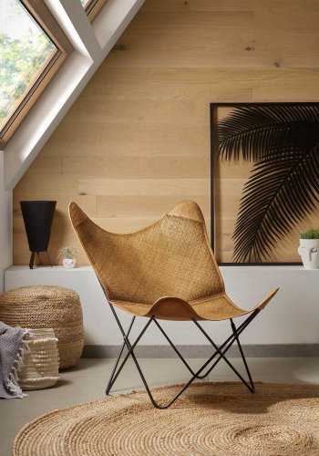 KAVE HOME Dip puff - naturlig jute, rund (50) 