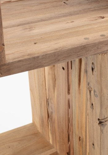 KAVE HOME Arundel bokhylle, m. 4 rom - resirkulert teak (55x132)