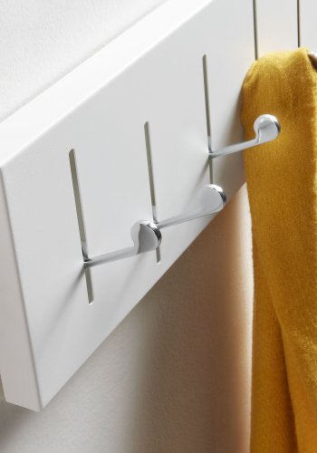 KAVE HOME Anais klesstativ - hvit/slv metall 