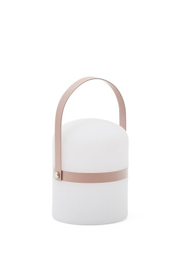 KAVE HOME Ridley mini LED-bordlampe i rosa polyetylen