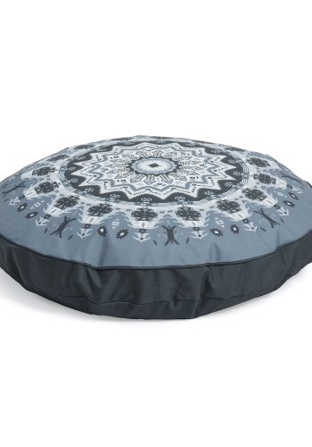 KAVE HOME Ashleen puf, rund - gr� polyester (�60)