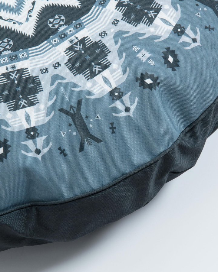 KAVE HOME Ashleen puf, rund - gr� polyester (�60)