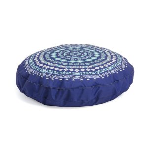 KAVE HOME Ashleen puf, rund - bl� polyester (�60)