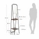 KAVE HOME Benji gulvspejl - sort/brun/glas - metal/valn�ddefin&eacute;r/spejlglas, m. 2 hylder